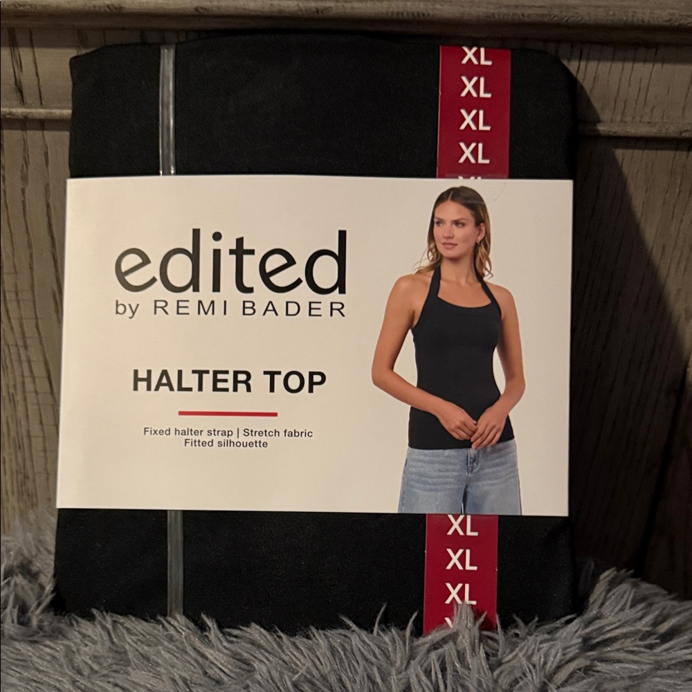 Edited by Remi Bader Black Halter Top